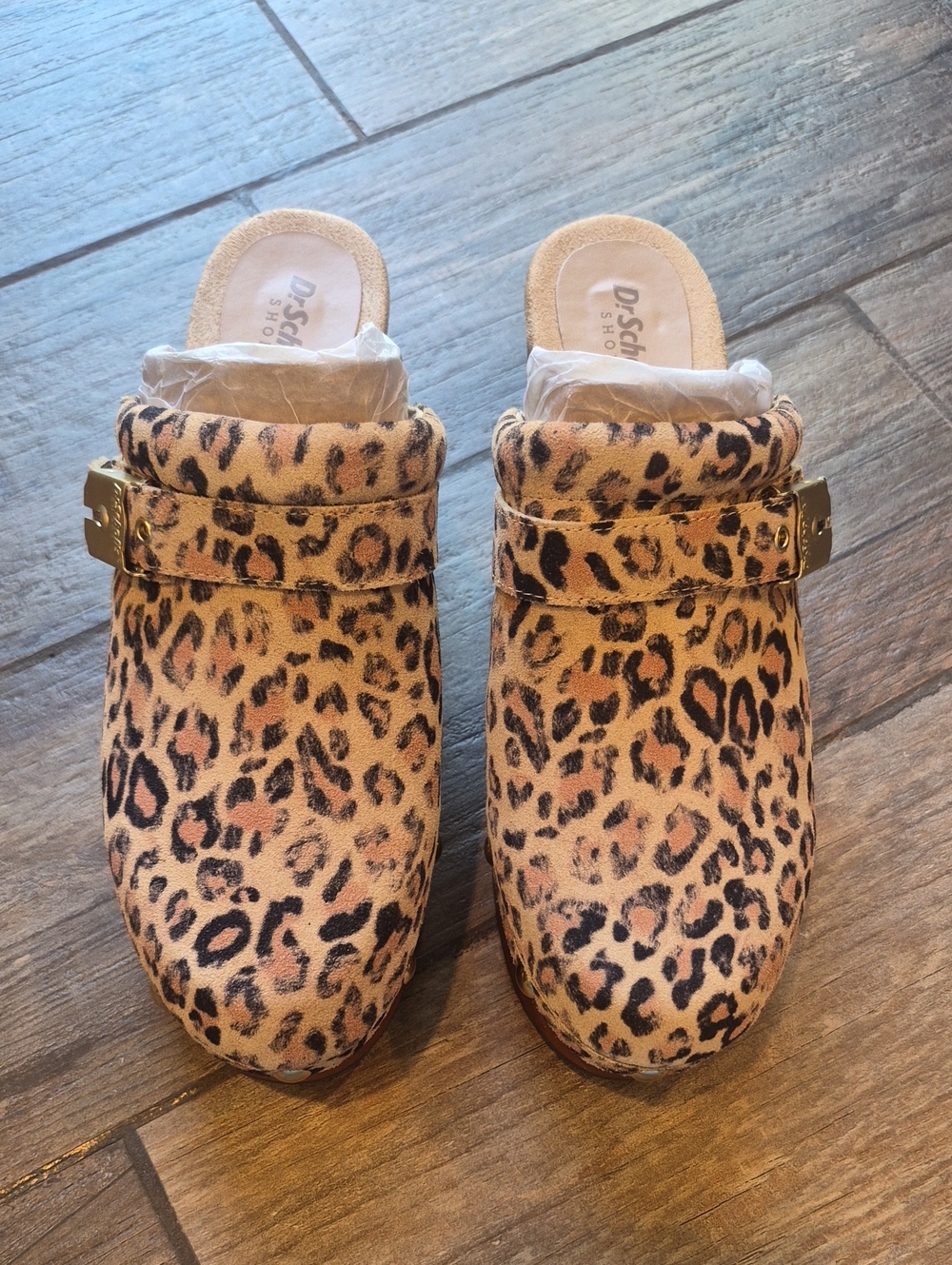 Dr. Scholl's Original Collection Joy Animal Print Stud Detail Platform Clogs, 8 - Picture 3 of 16